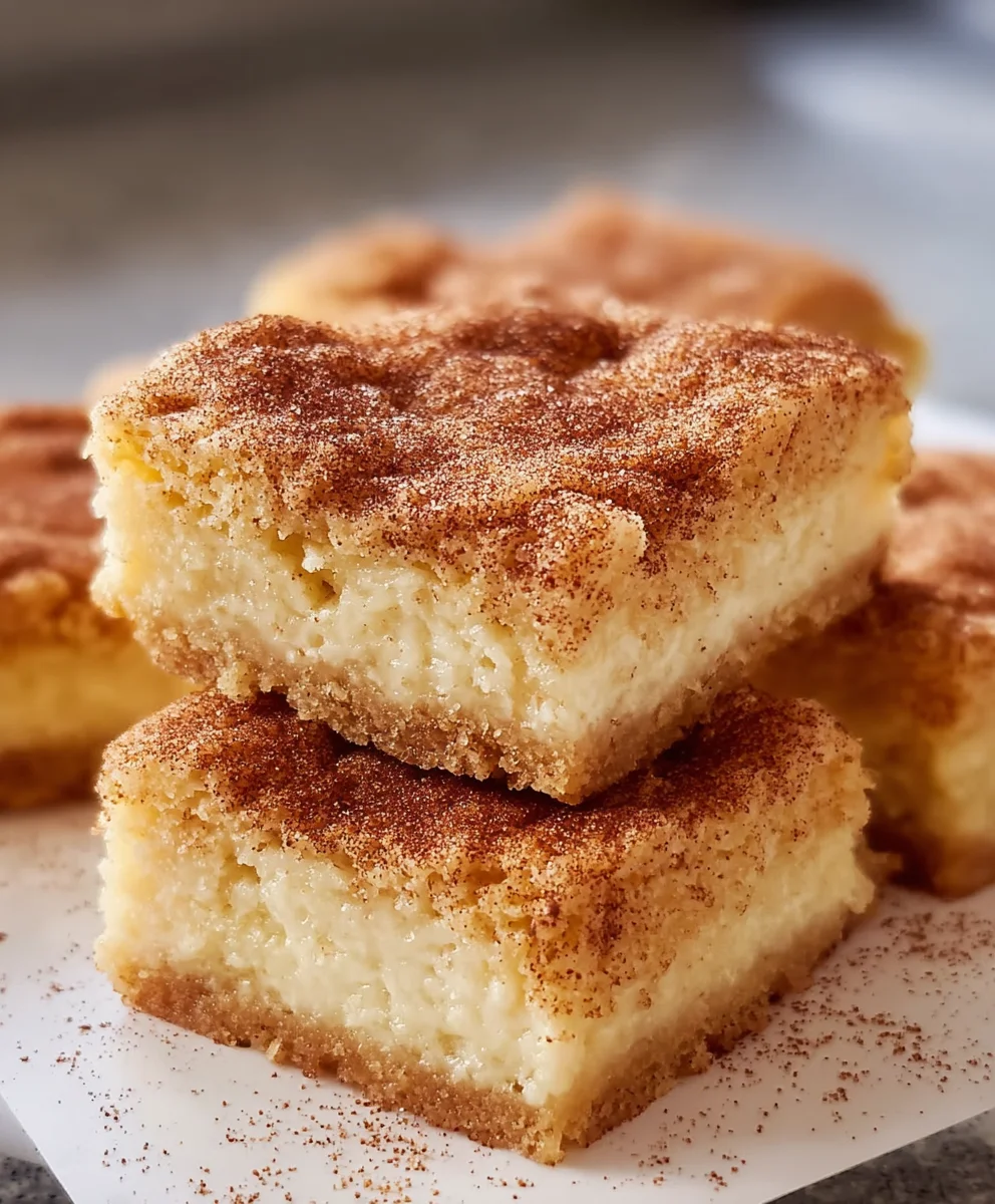 Easy Snickerdoodle Cookie Bars - Soft & Chewy