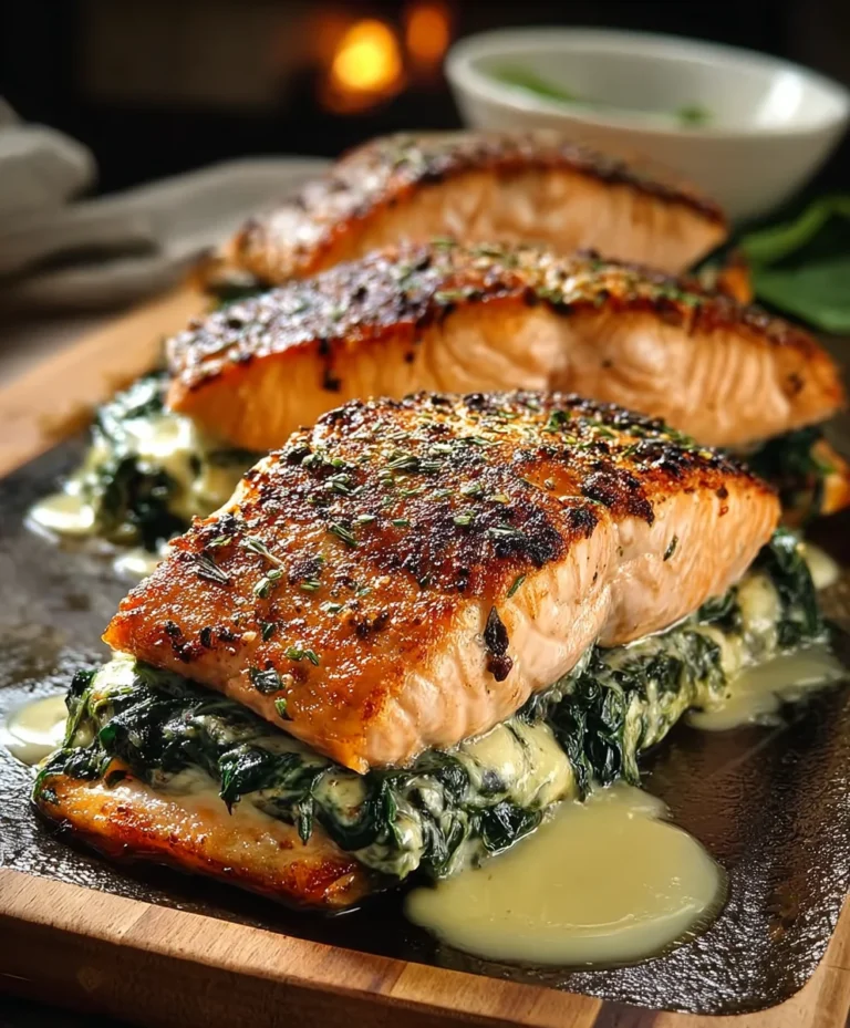 Blackened Spinach Stuffed Salmon Recipe-Easy & Delicious