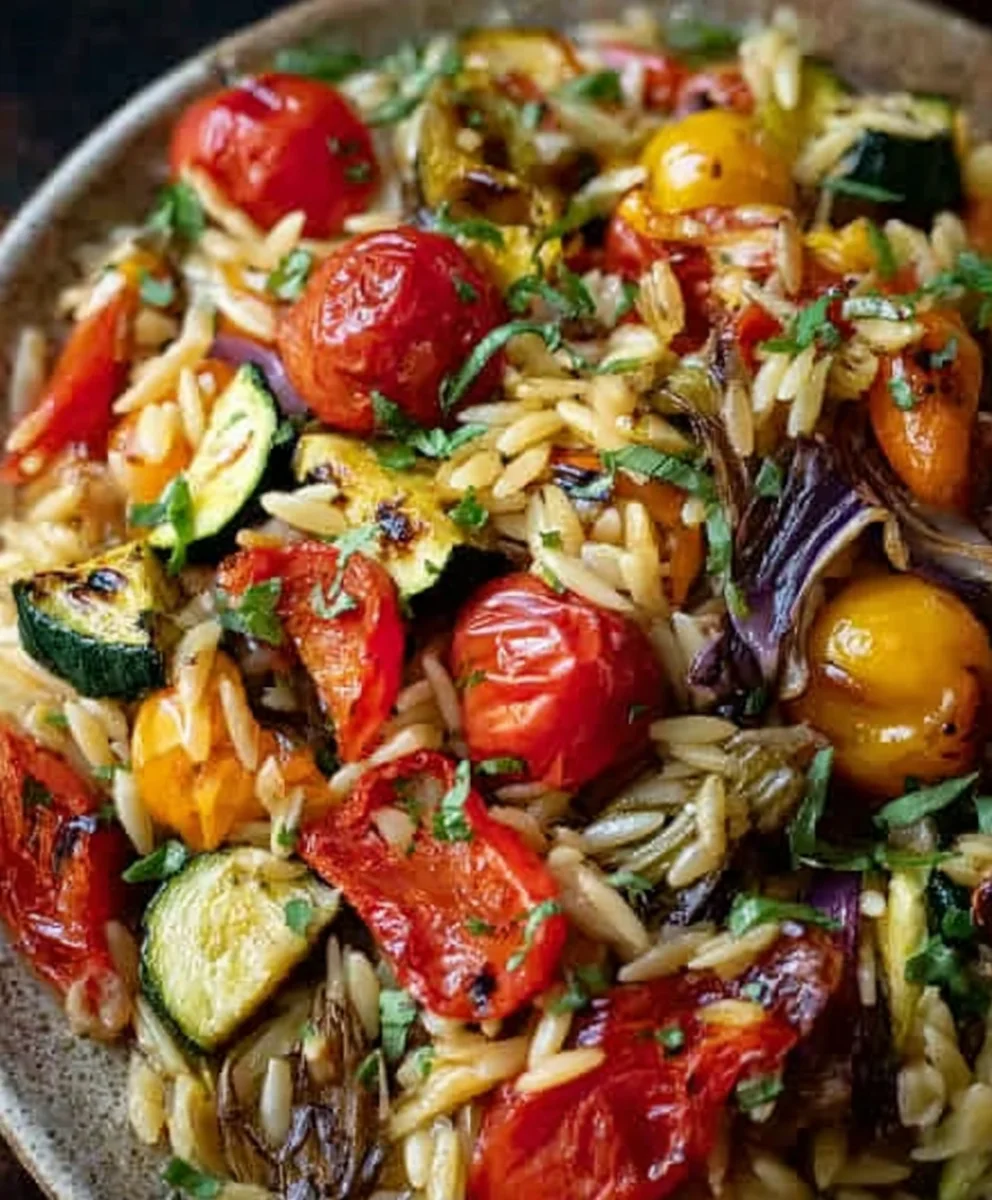 Roasted Vegetable Orzo- Nutritious & Delicious Meal