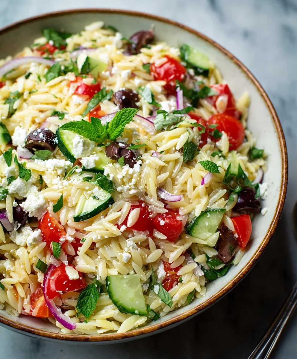 Mediterranean Orzo Salad - Fresh & Easy Flavor