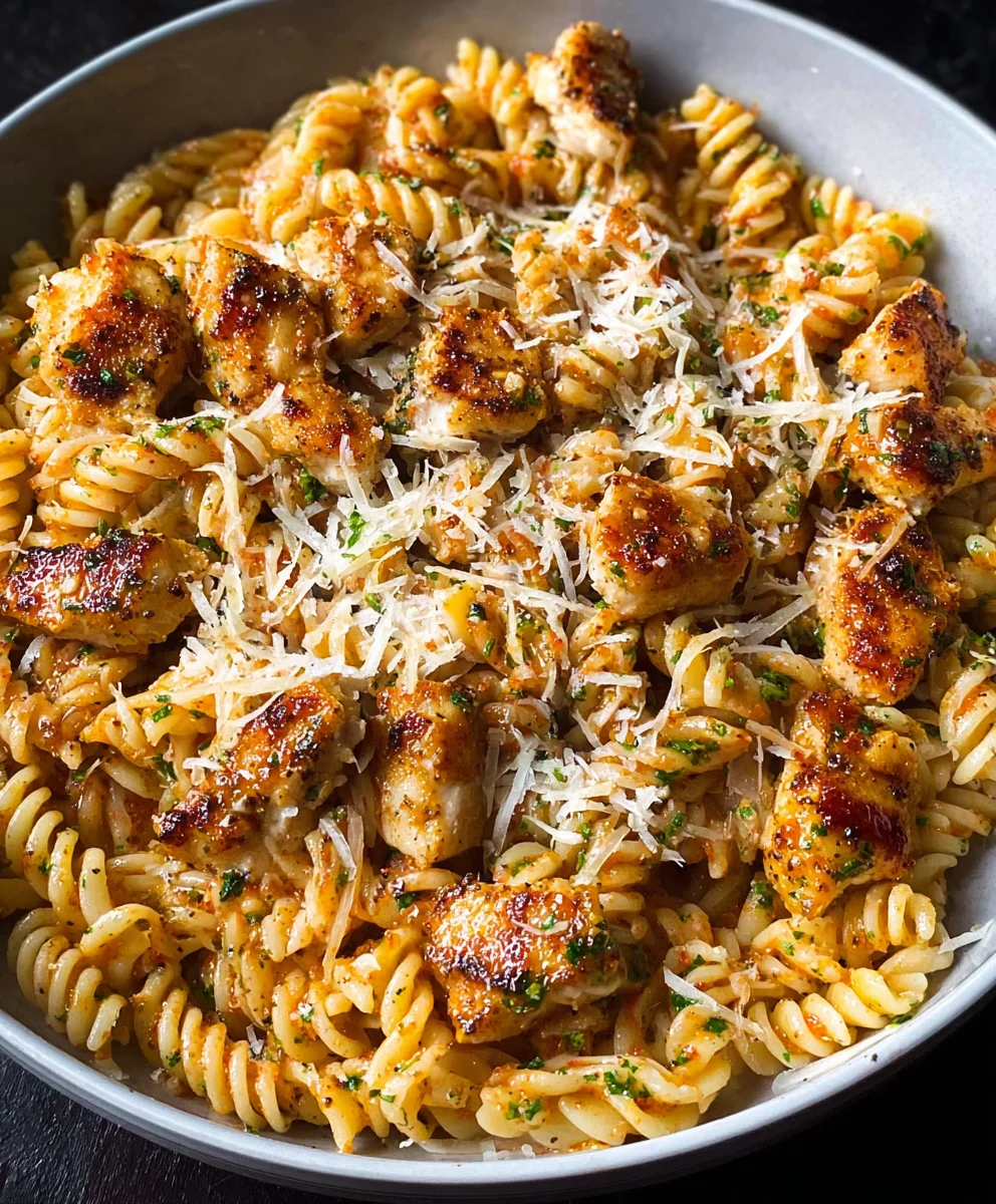 Healthy Garlic Parmesan Chicken Pasta Recipe