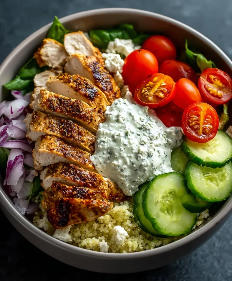 Greek Chicken Gyro Bowl-Easy Flavorful Meal