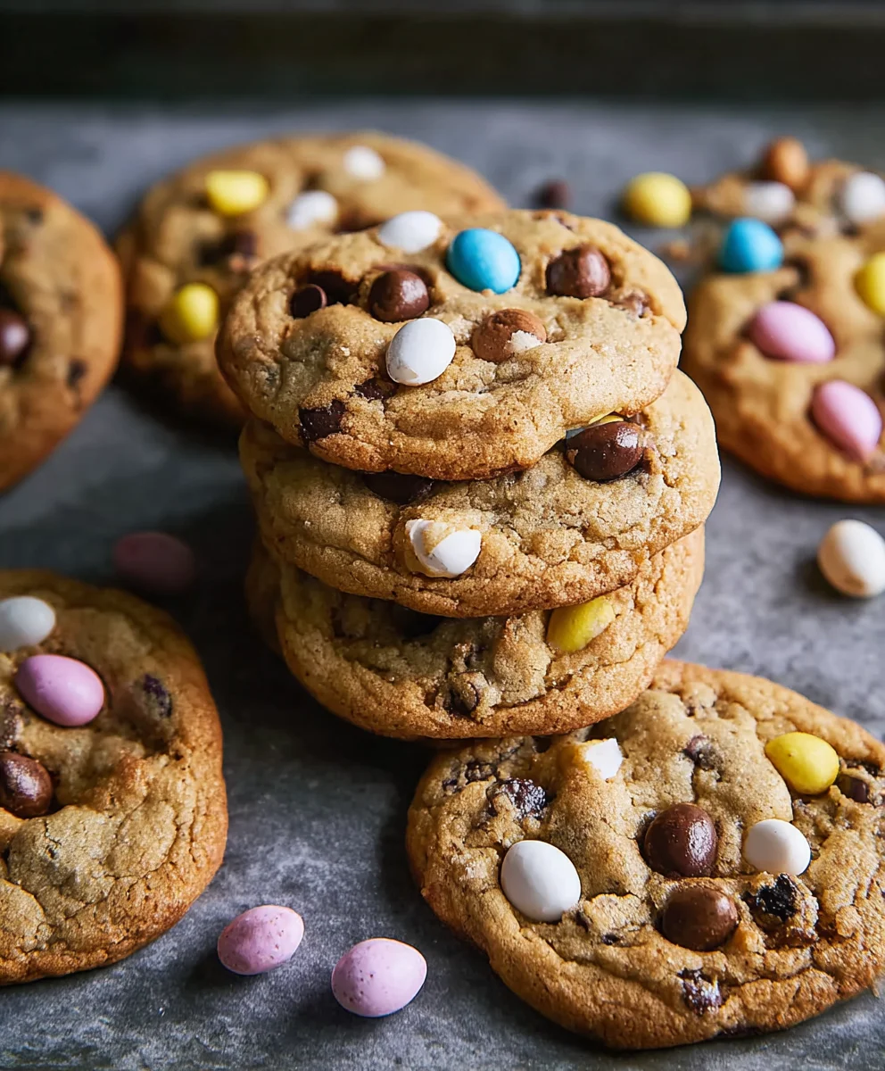 Thick Mini Egg Chocolate Chip Cookies Recipe
