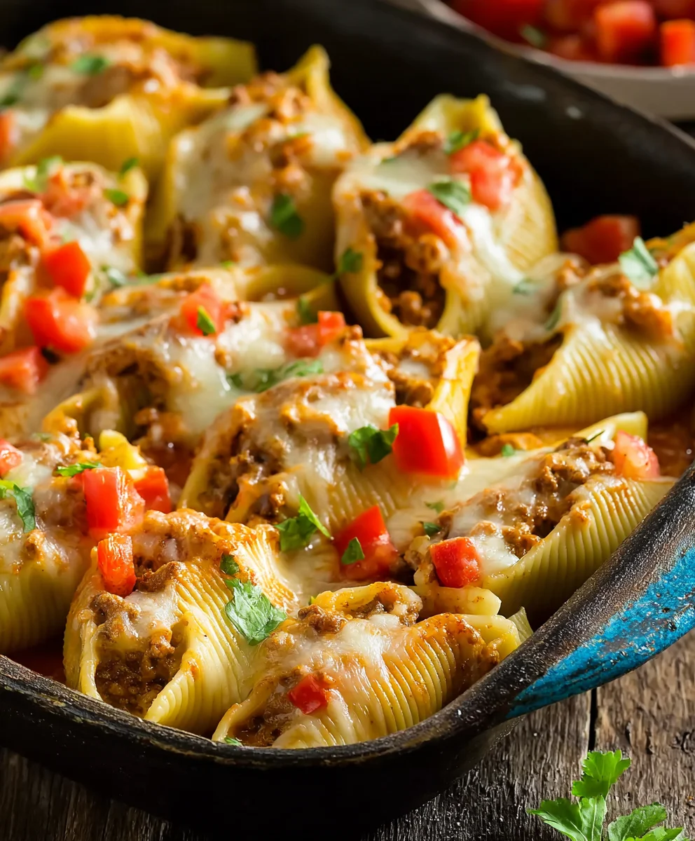 Taco Stuffed Shells - Easy Beef Dinner Recipe