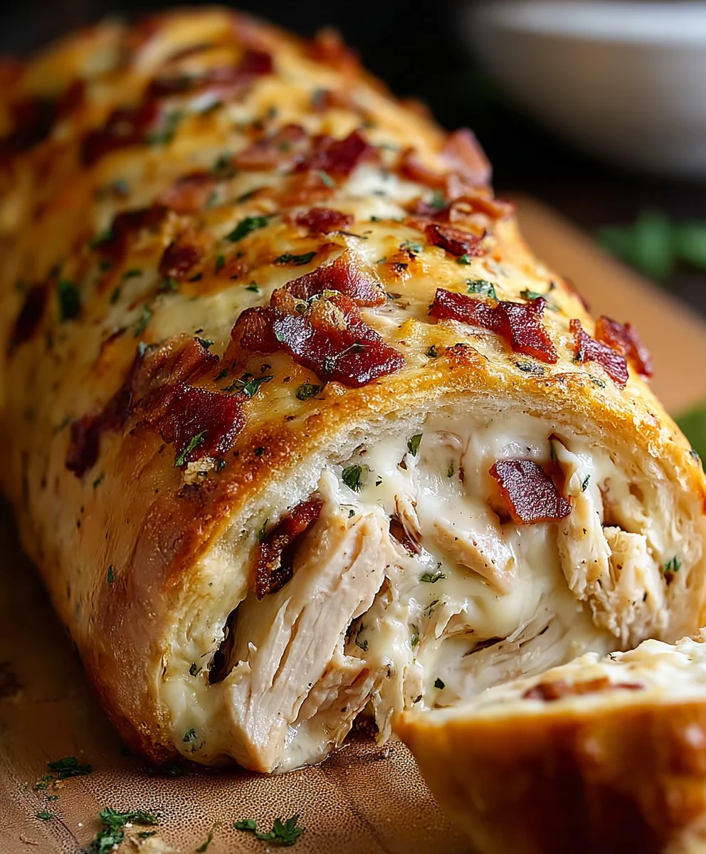 Loaded Chicken Beef Beef Bacon Ranch Stromboli Recipe