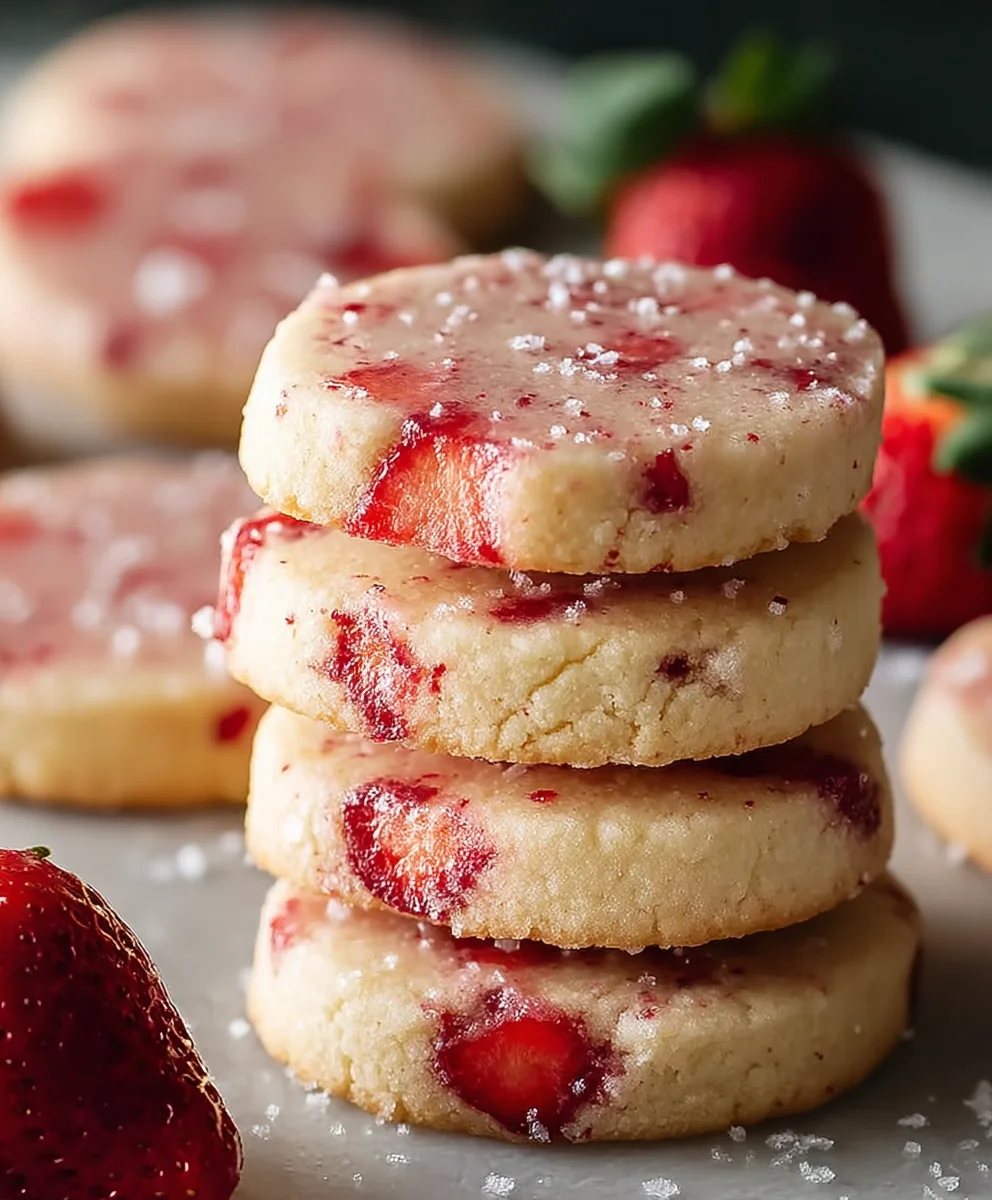 Sweet Strawberry Shortbread Cookies Recipe