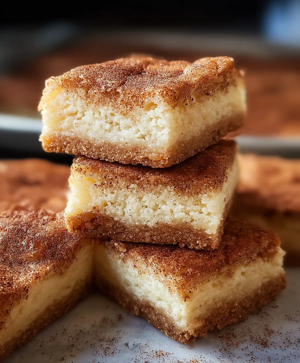 Easy Snickerdoodle Cookie Bars - Soft & Chewy