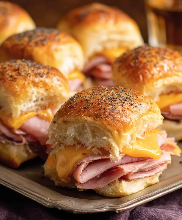 Beef Beef Ham Cheese Sliders- Easy Baked Appetizer