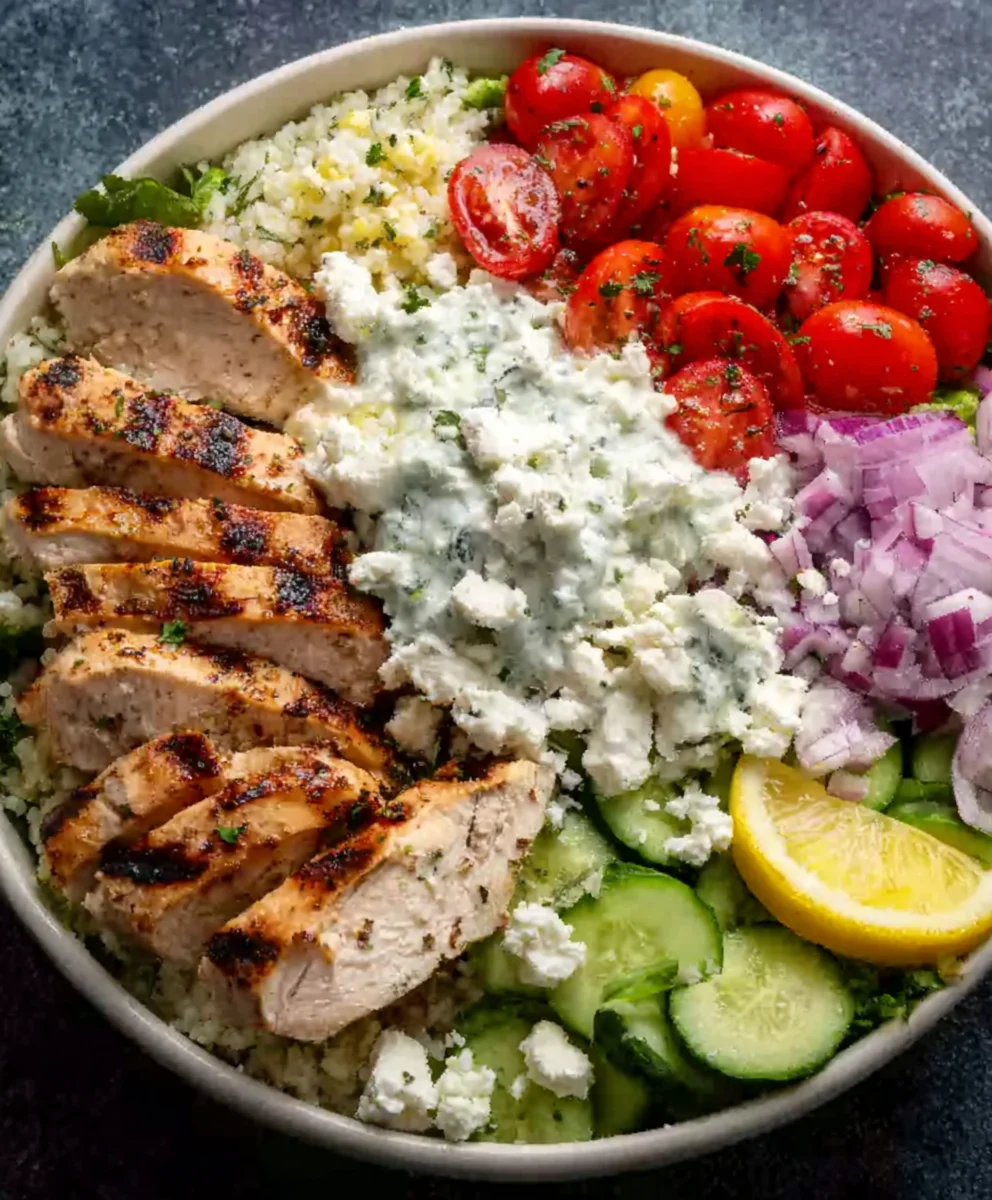 Easy Greek Chicken Bowls- Fresh & Flavorful Meal