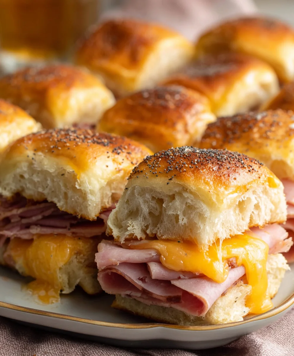 Beef Beef Ham Cheese Sliders- Easy Baked Appetizer