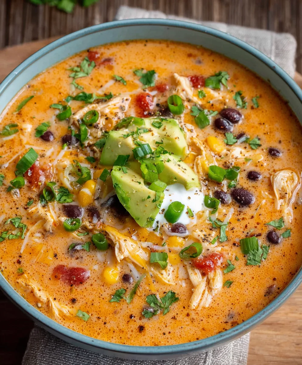 Easy Creamy Chicken Enchilada Soup Recipe