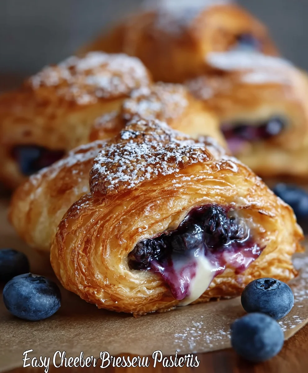 Blueberry Cream Cheese Puff Pastry Delight