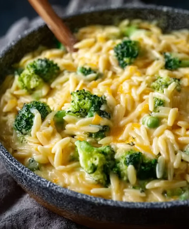 Creamy Broccoli Cheddar Orzo – Easy One-Pot Meal