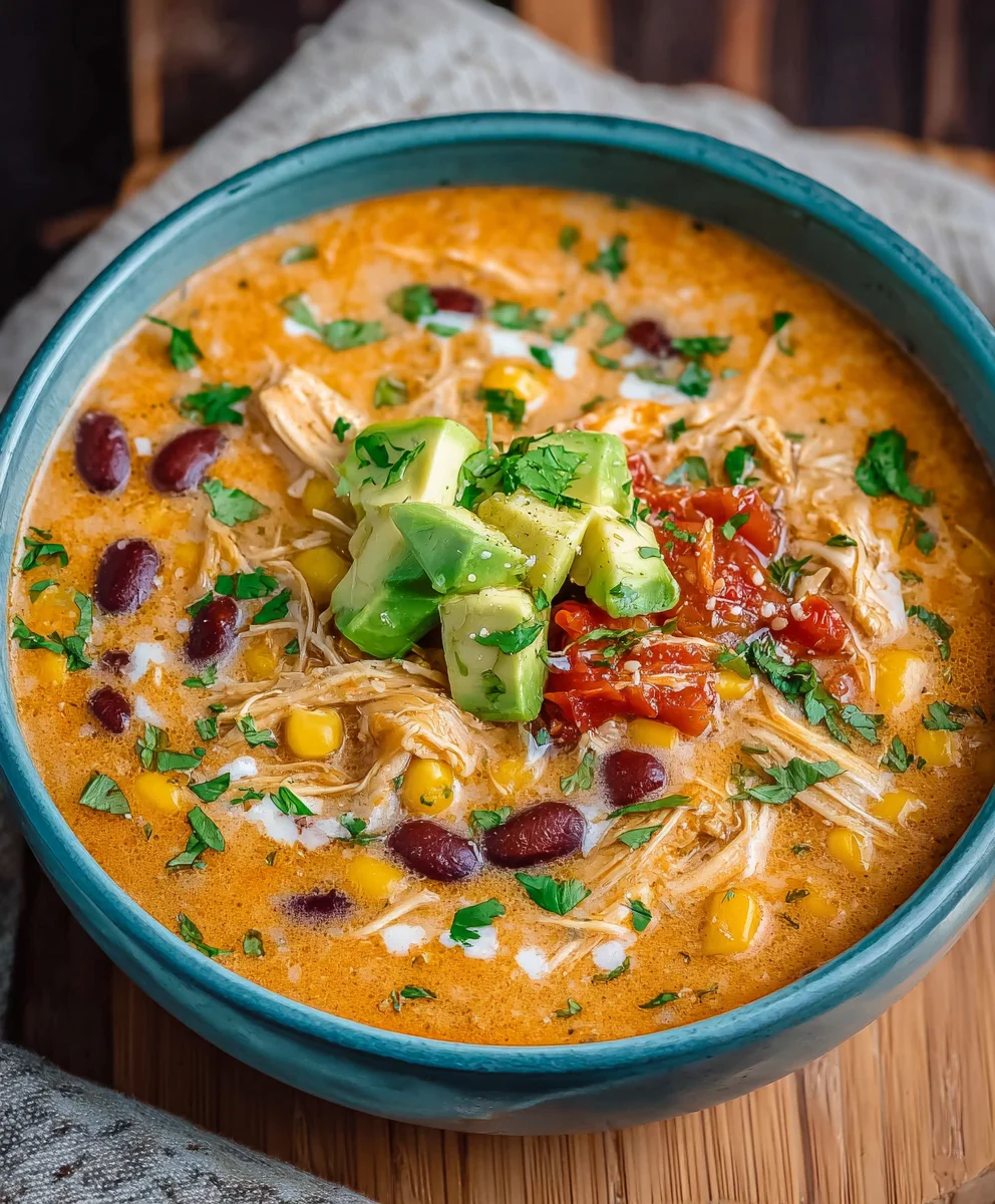 Easy Creamy Chicken Enchilada Soup Recipe