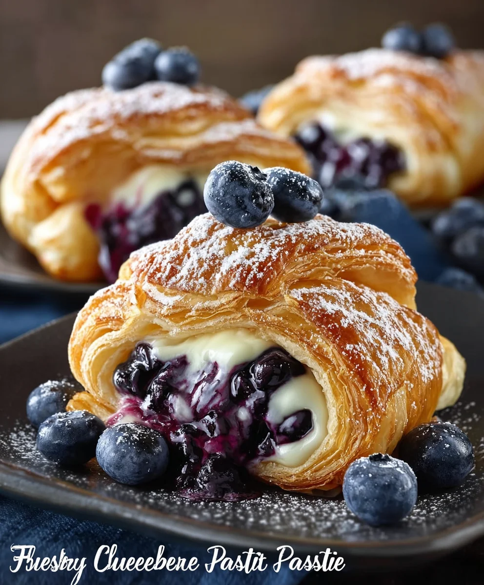 Blueberry Cream Cheese Puff Pastry Delight