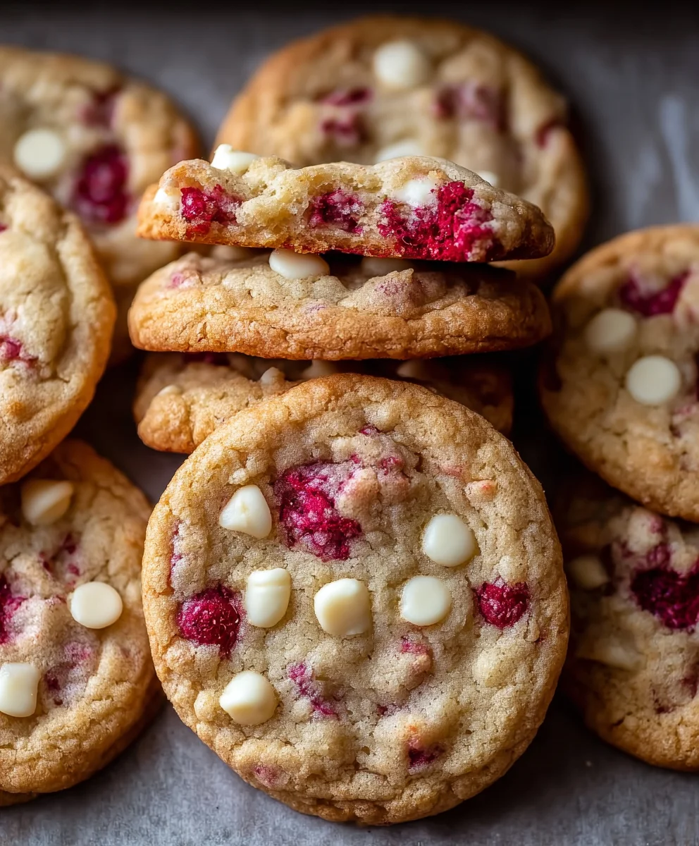 Raspberry White Chocolate Cookies-Easy & Delicious