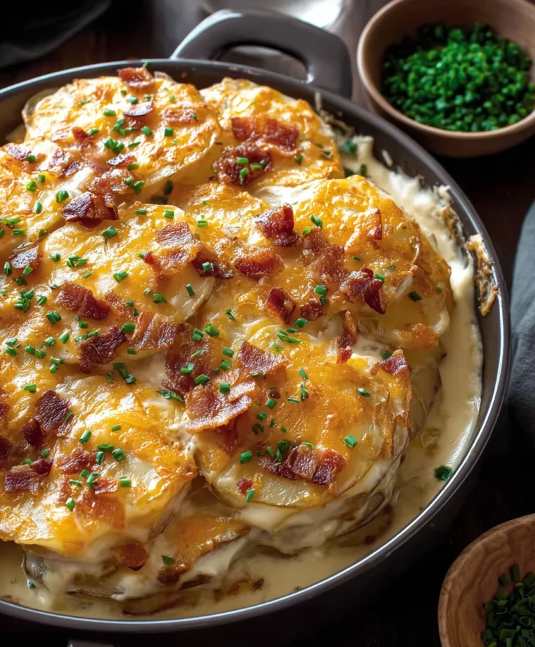 Cheesy Loaded Scalloped Potatoes Recipe – Easy Comfort Food