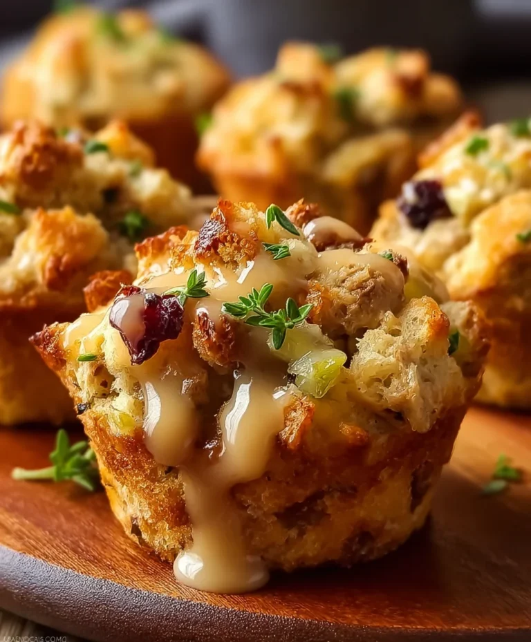 Savory Turkey Stuffing Muffins- Easy & Delicious
