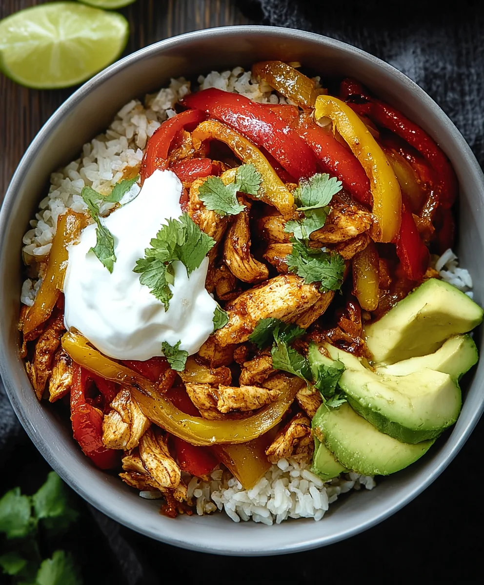 Easy Chicken Fajita Bowl Recipe - Quick & Delicious