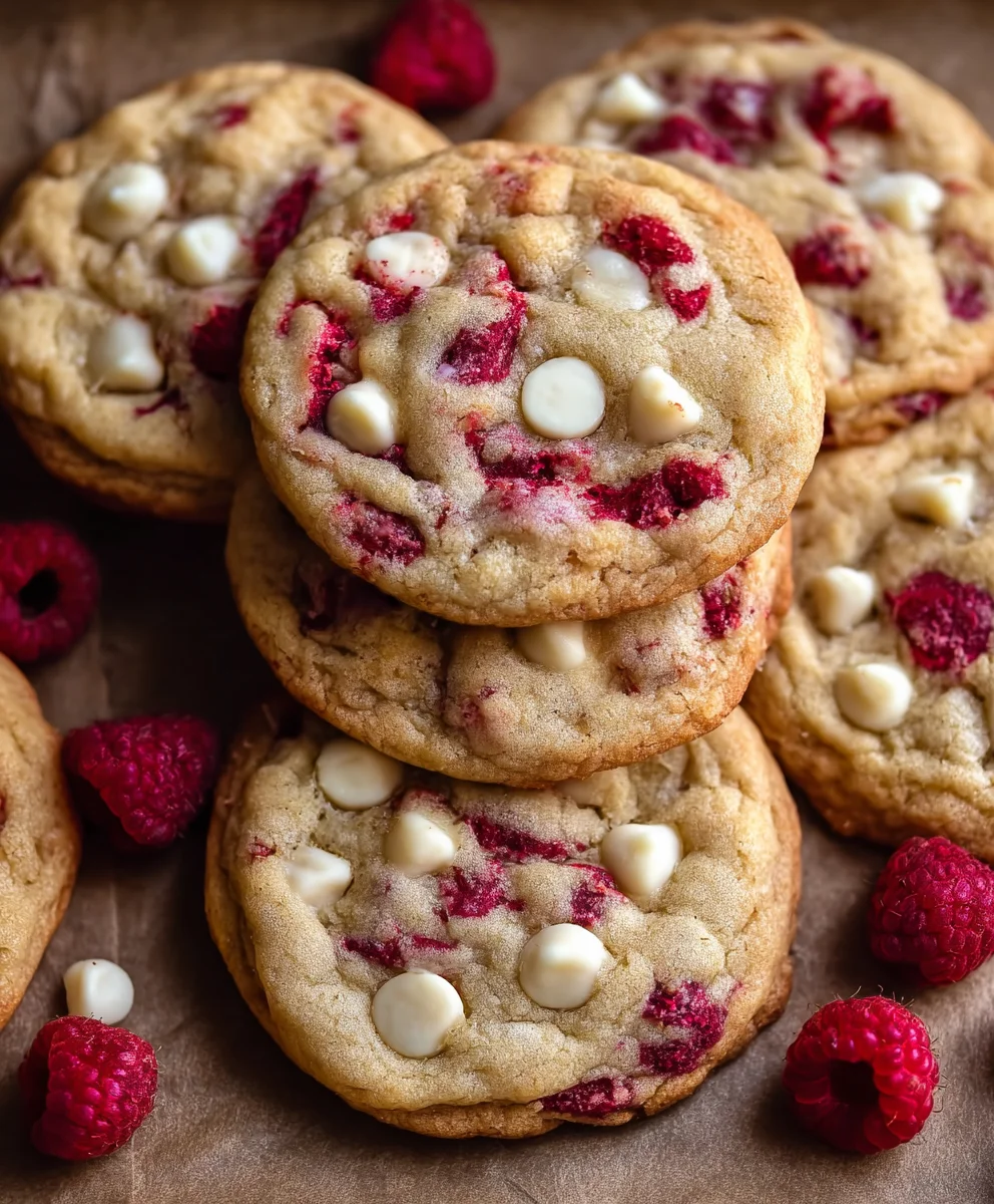 Raspberry White Chocolate Cookies-Easy & Delicious