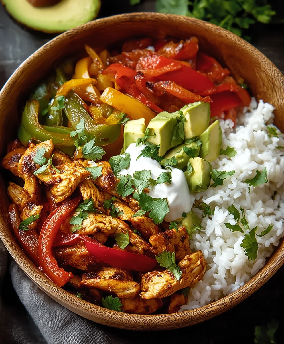 Easy Chicken Fajita Bowl Recipe - Quick & Delicious