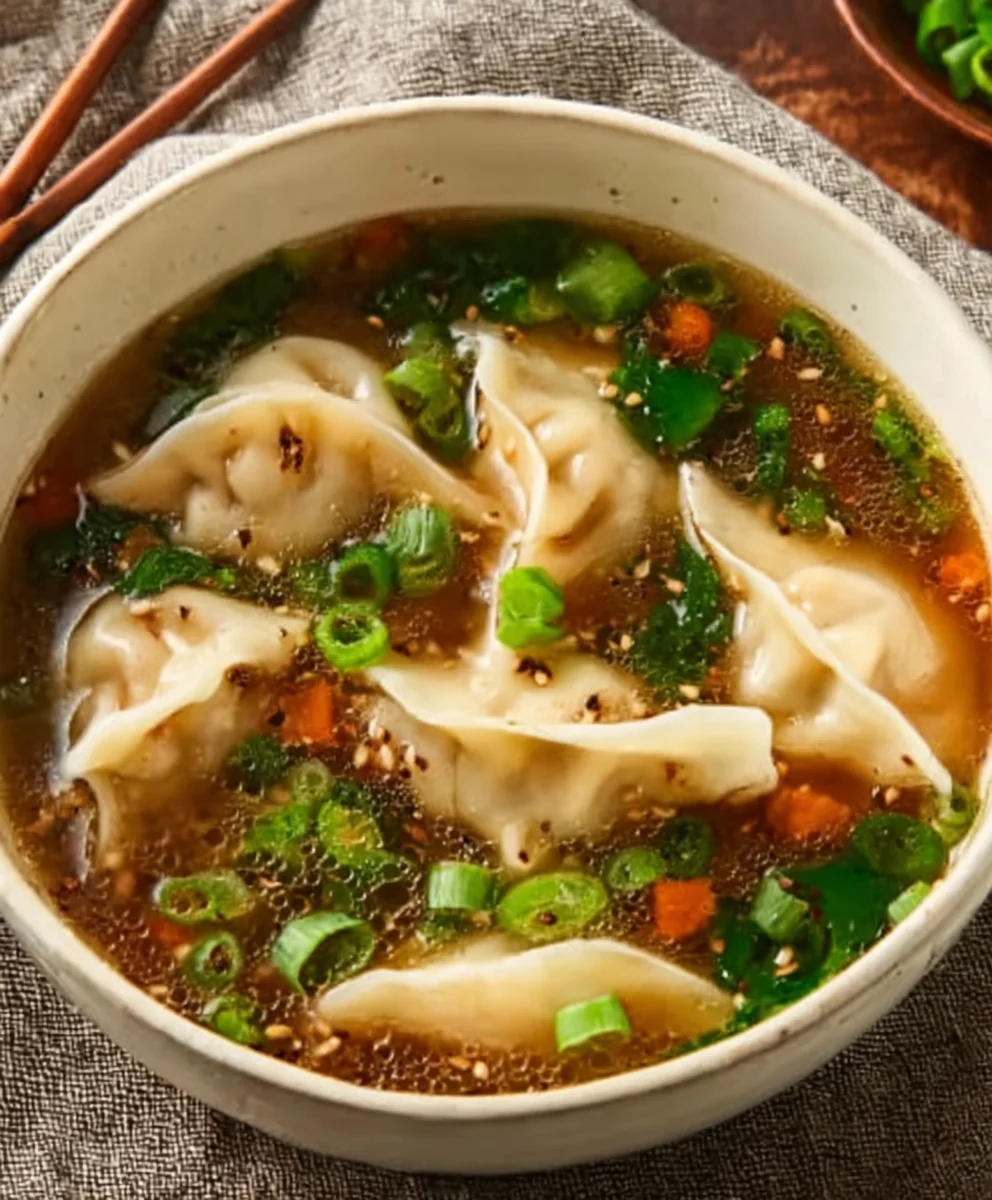 Savory Beef Potsticker Soup - Easy Comfort Food Recipe