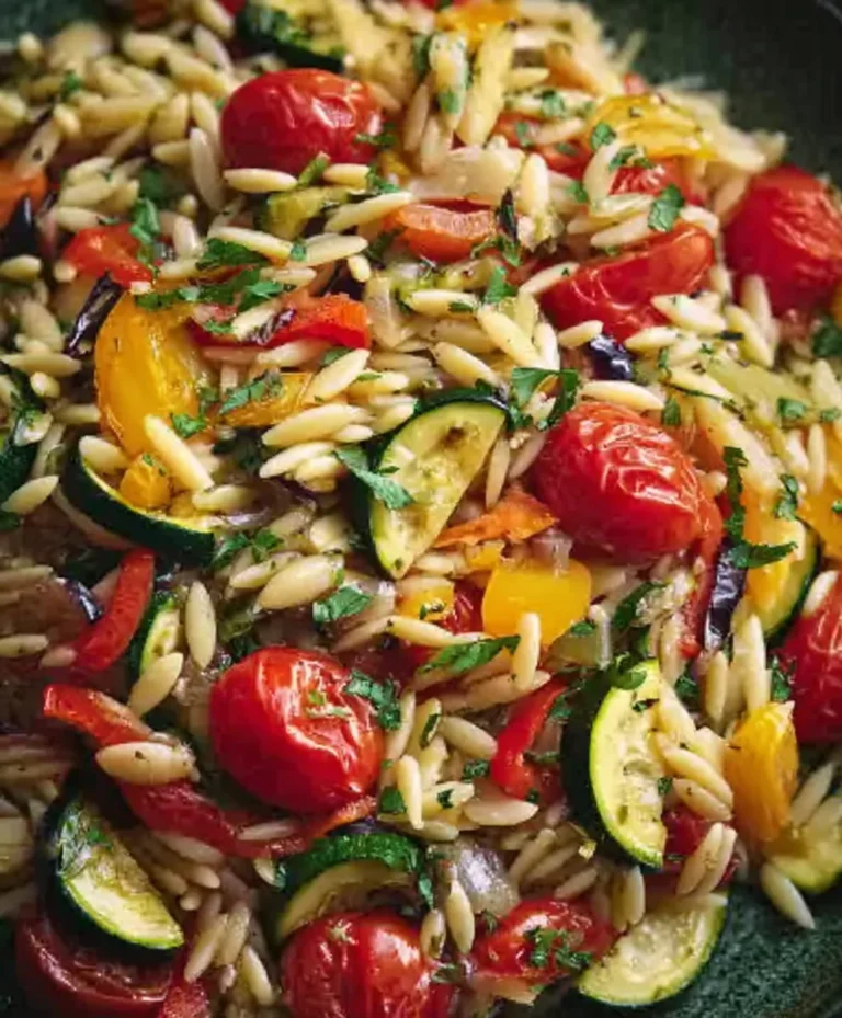 Roasted Vegetable Orzo- Nutritious & Delicious Meal