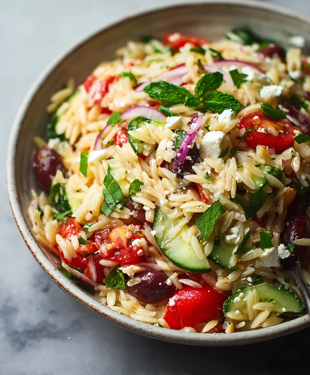 Mediterranean Orzo Salad - Fresh & Easy Flavor