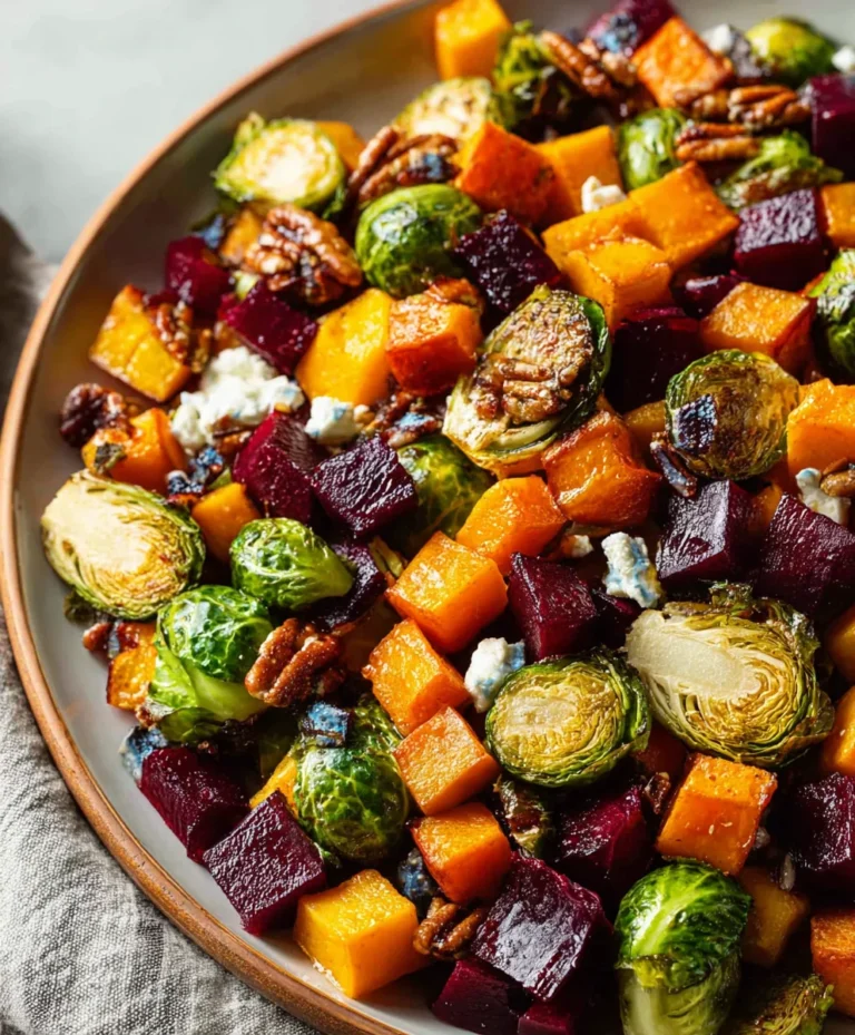 Winter Vegetable Salad-Butternut Squash Brussels Sprouts
