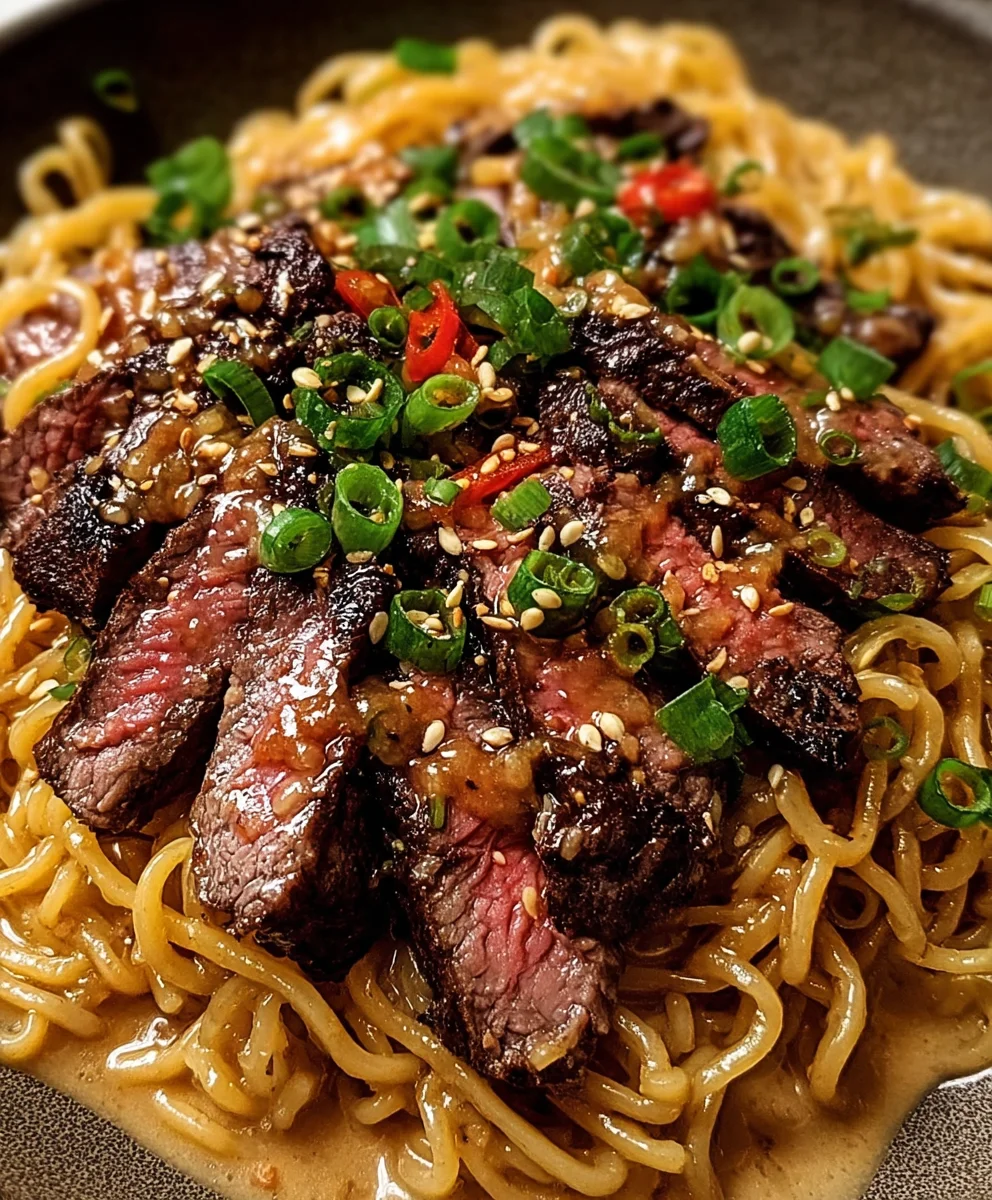 Garlic Butter Steak Noodles- Lightning Fast Recipe