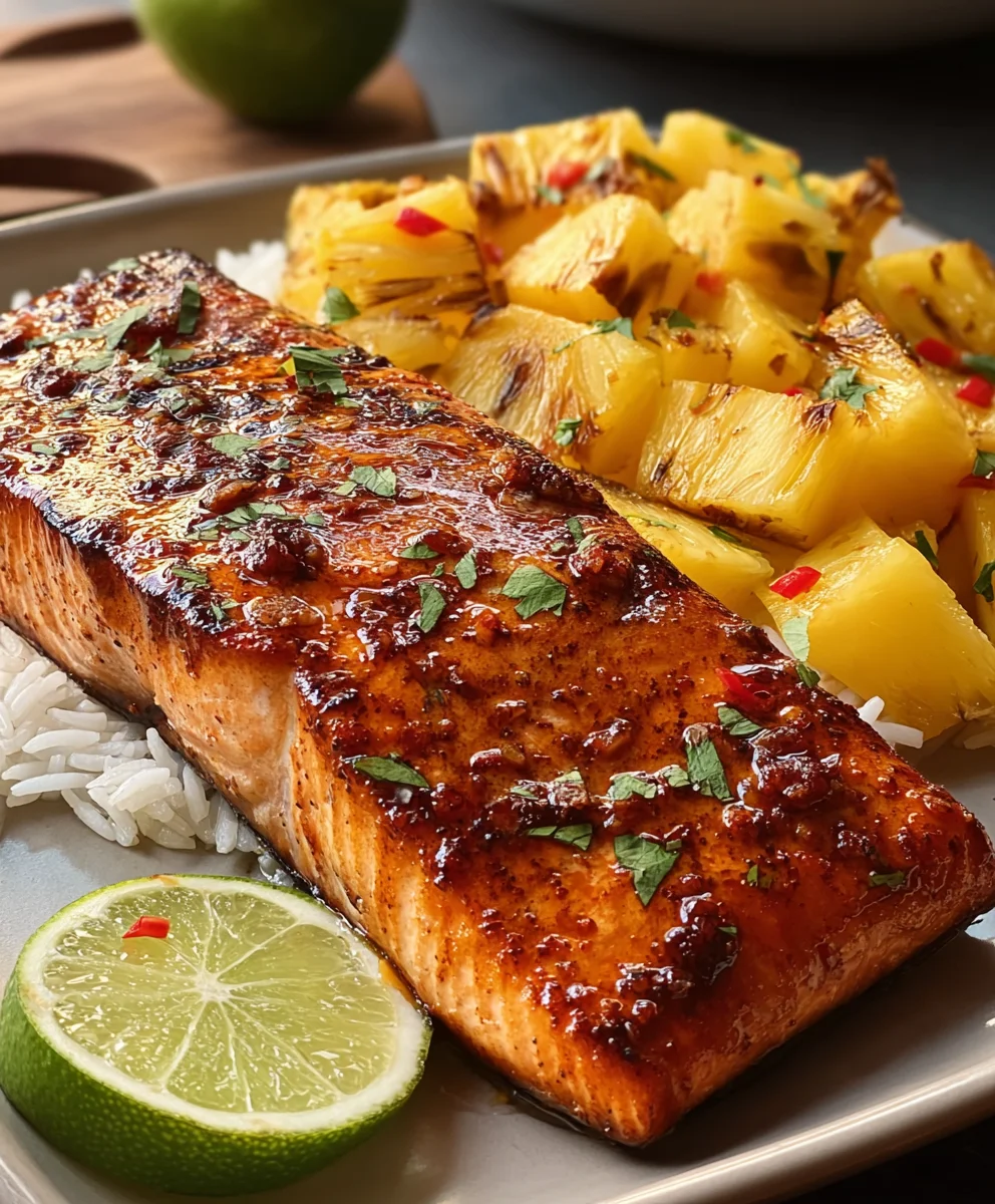 Spicy Pineapple Chipotle Salmon Recipe