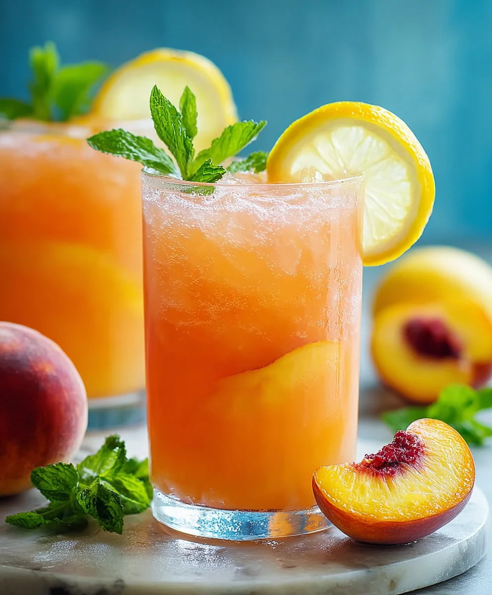 Refreshing Peach Lemonade - Easy Homemade Summer Drink