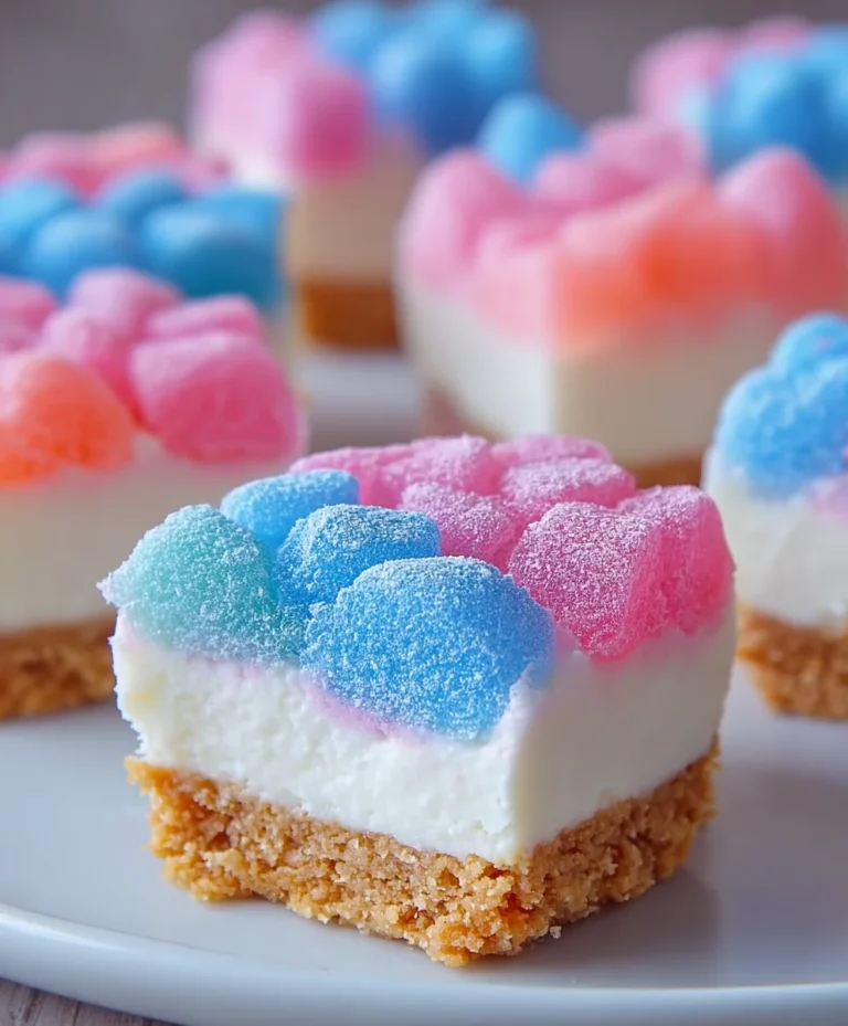 Gummy Cotton Candy Cheesecake Bites – Sweet Treat