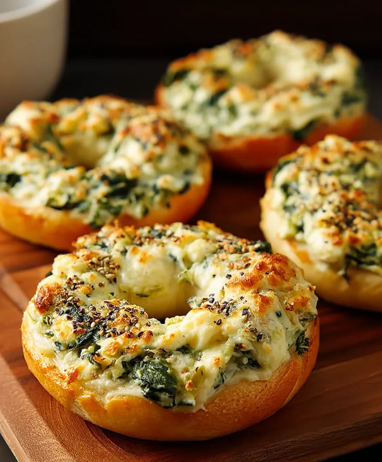 Cheesy Spinach Artichoke Bagels-Irresistible Flavor