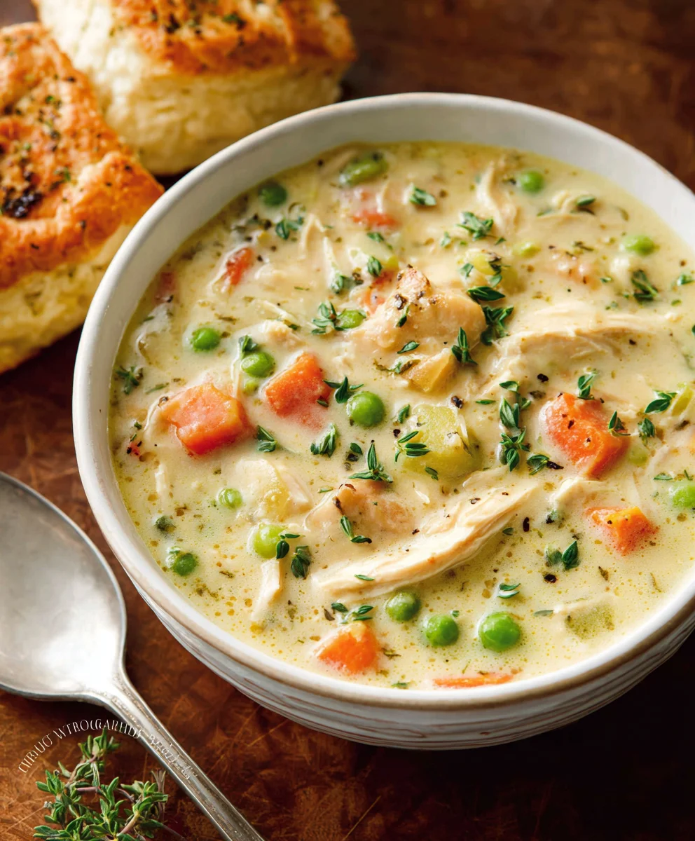 Easy Chicken Pot Pie Soup - Comforting & Quick