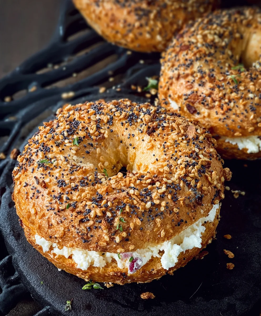 Protein Bagels with Cottage Cheese - Easy Healthy Snack