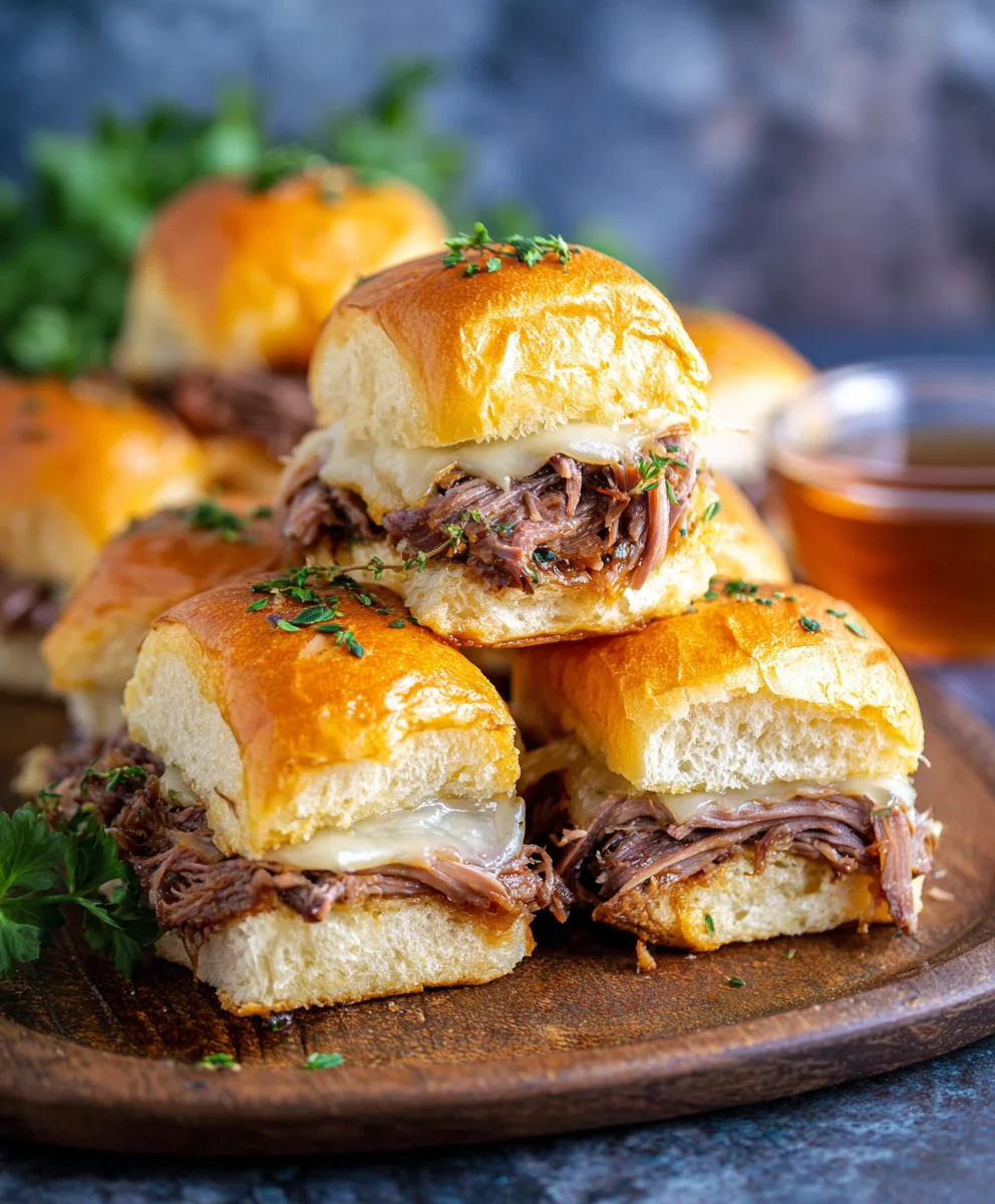 French Dip Sliders Easy Beef Appetizer Recipe