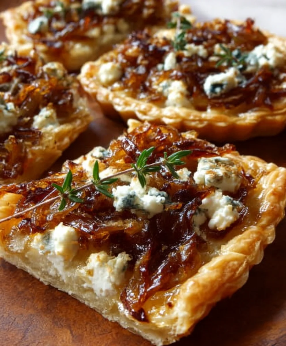 Caramelized Onion Goat Cheese Tarts Easy Recipe