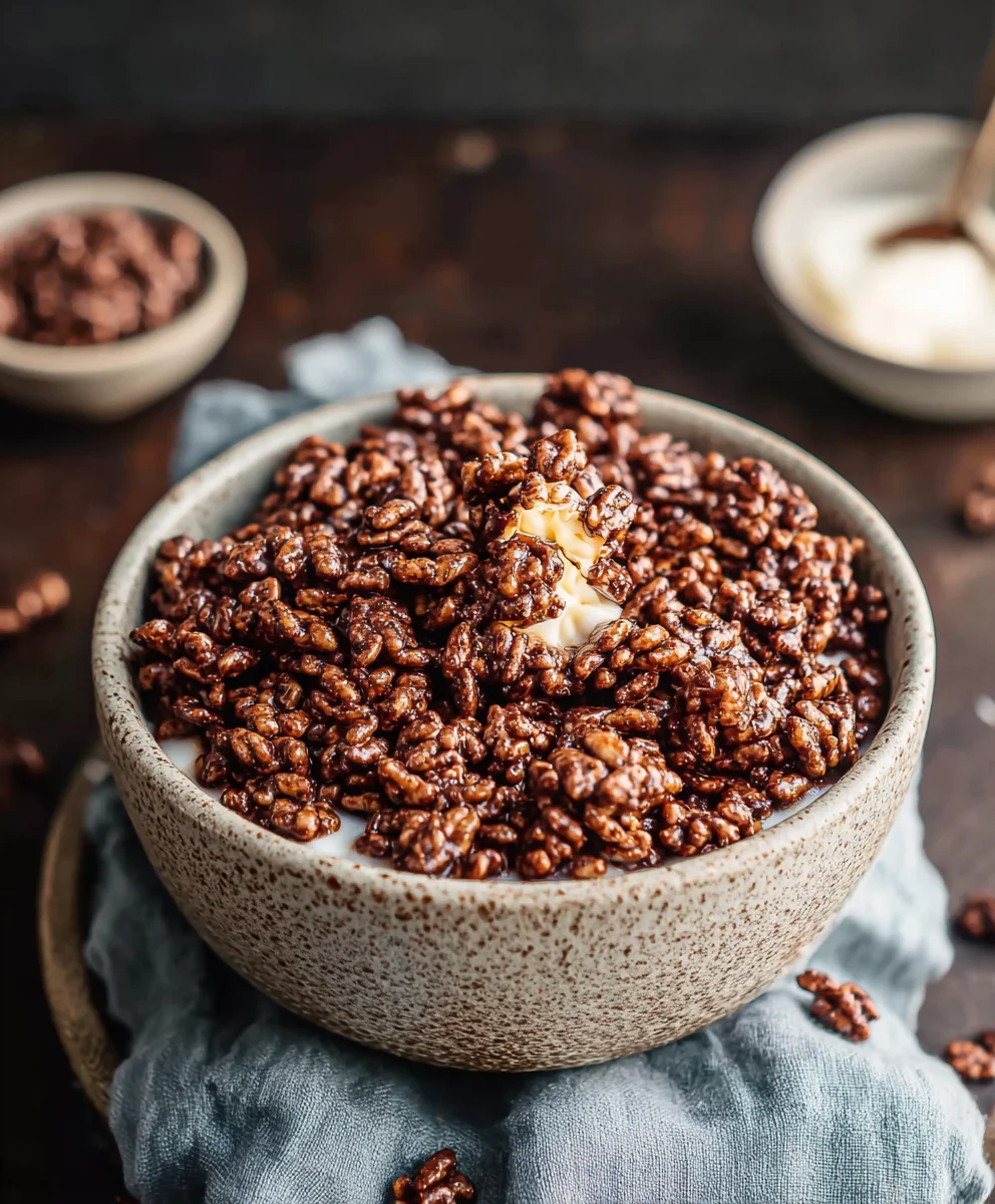 Healthy Crispy Chocolate Puffed Rice Cereal-Easy Recipe