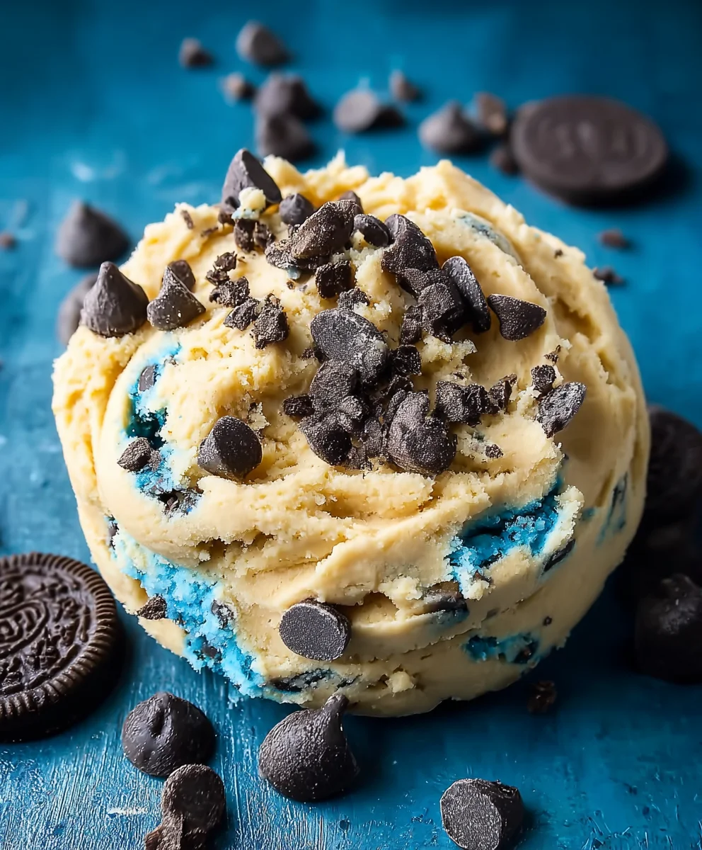 Cookie Monster Edible Cookie Dough Recipe