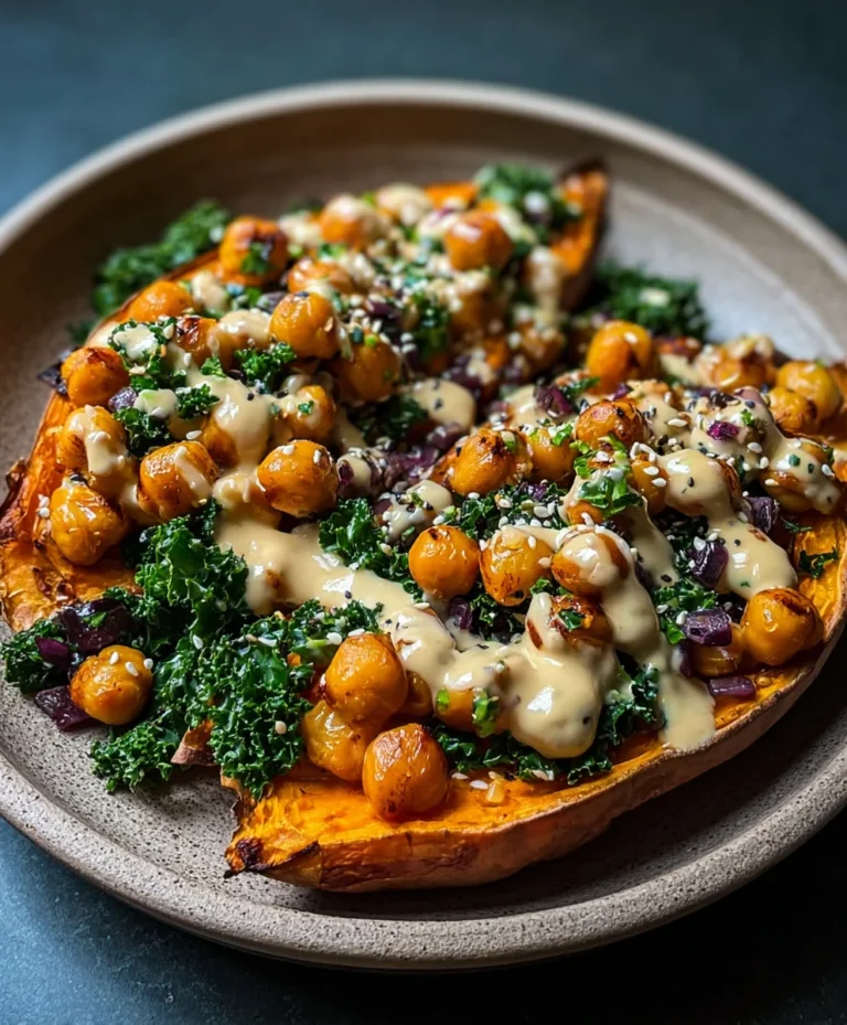 Sweet Potatoes Tahini Butter Chickpeas Easy Recipe