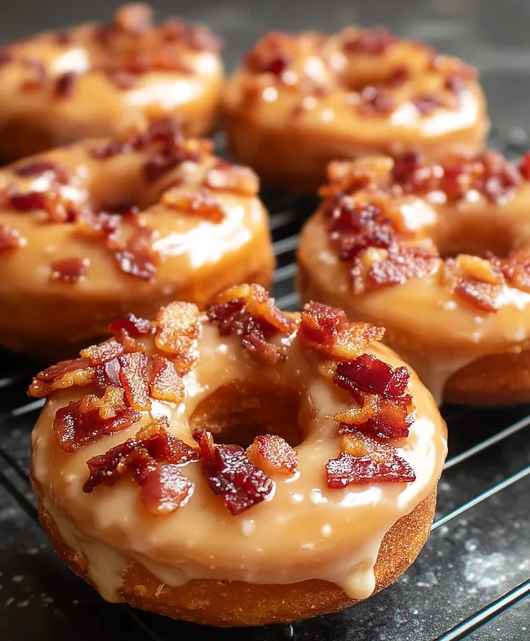 Maple Beef Beef Bacon Doughnuts- Savory Sweet Treat