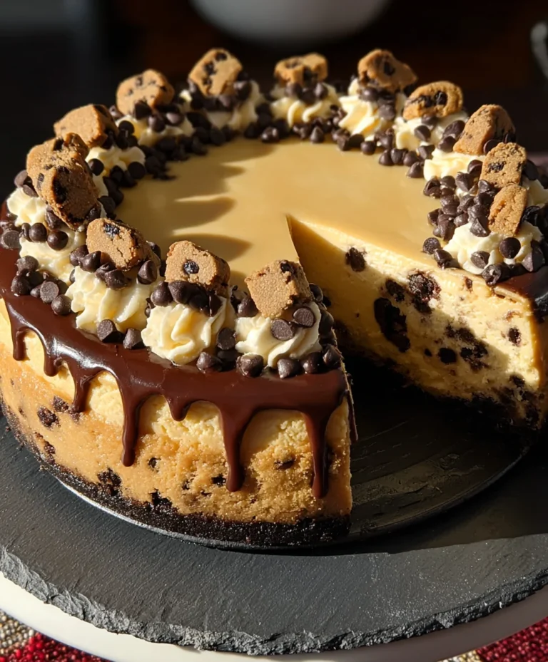 Chocolate Chip Cookie Cheesecake- Decadent Dessert