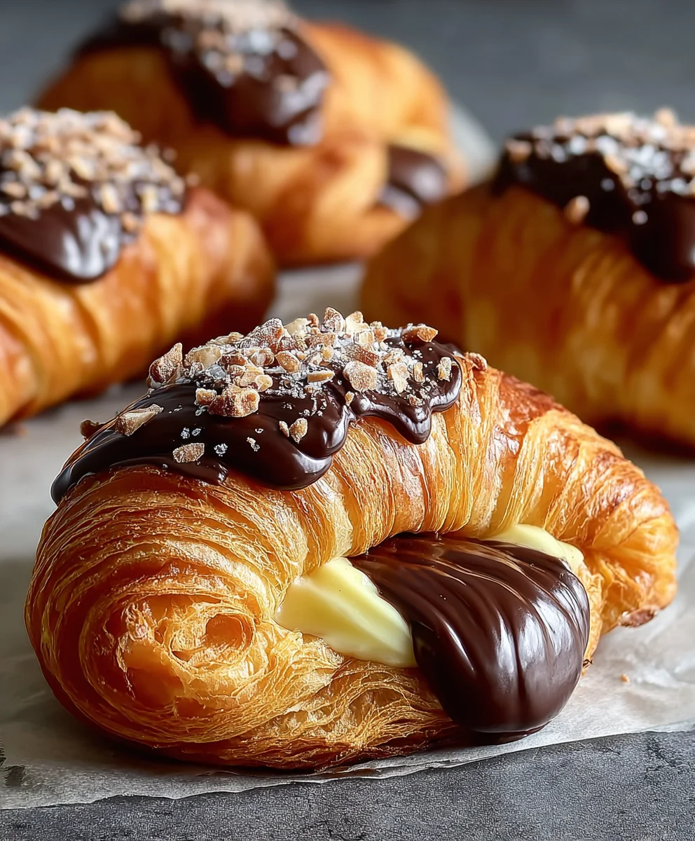 Boston Cream Pie Croissants- Decadent Dessert Treat