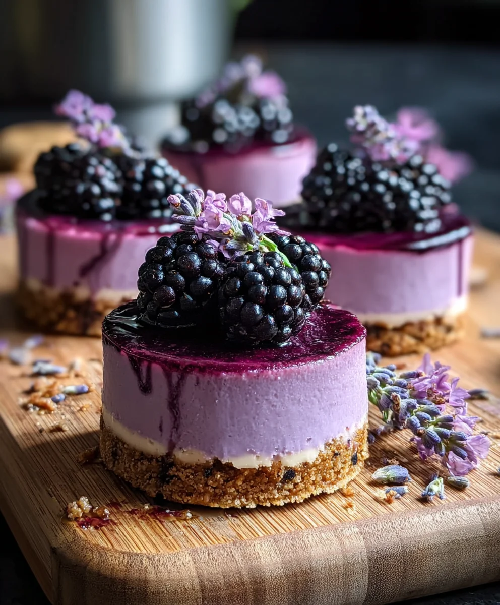 Blackberry Lavender Cheesecake-Decadent Dessert