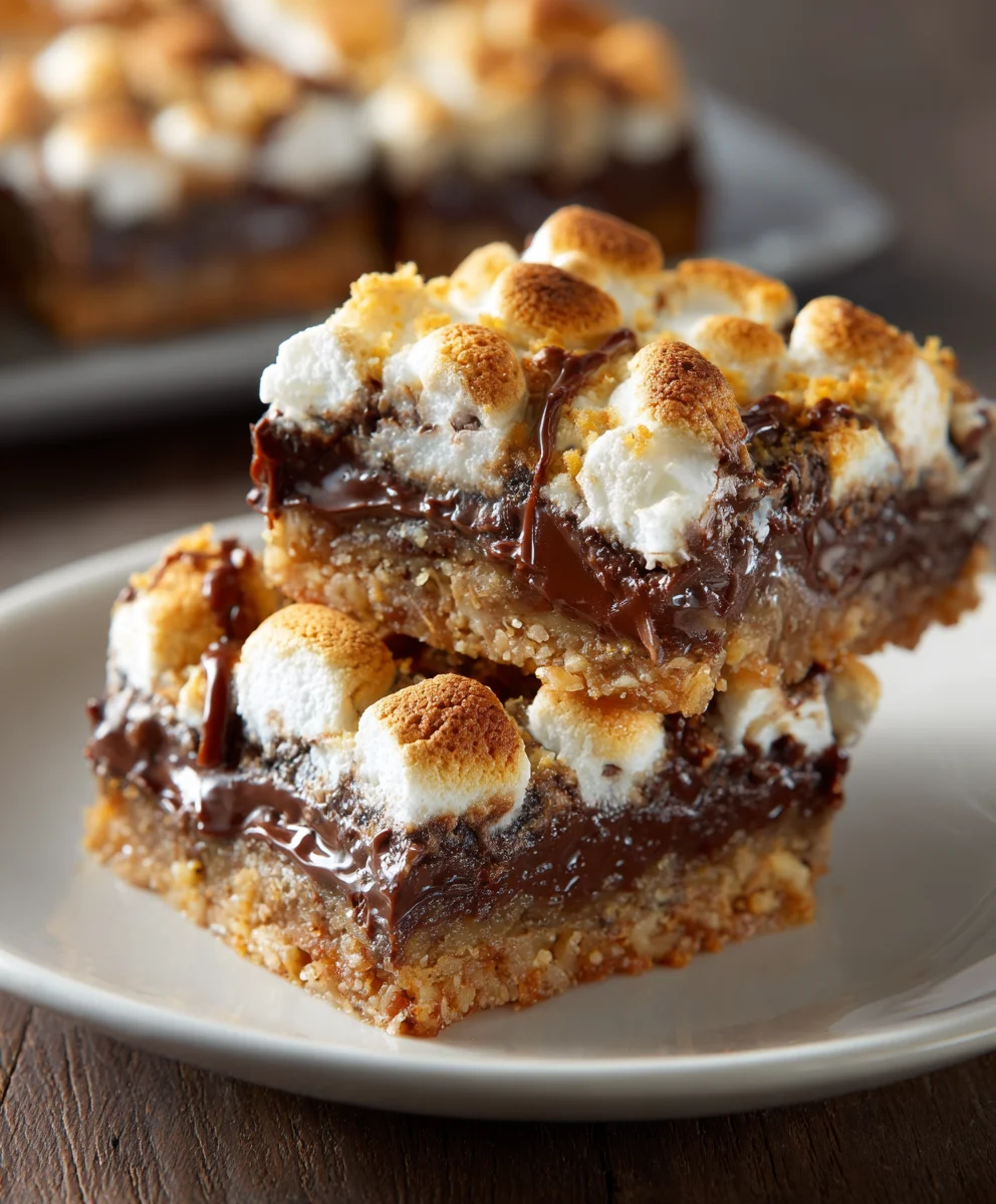 Smores Seven Layer Bars-Decadent Chocolate Dream