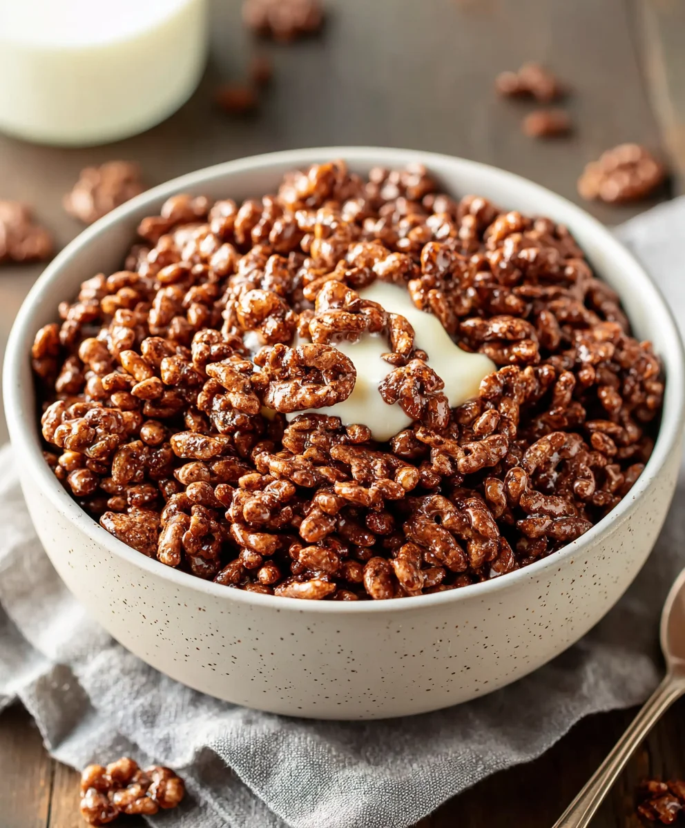Healthy Crispy Chocolate Puffed Rice Cereal-Easy Recipe