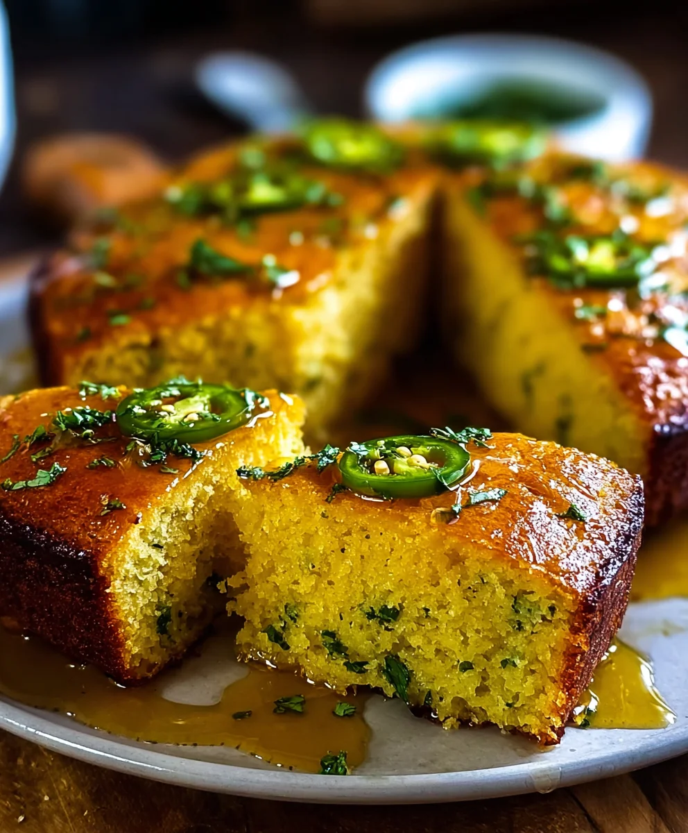 Spicy Jalapeño Cornbread with Lime-Honey Glaze