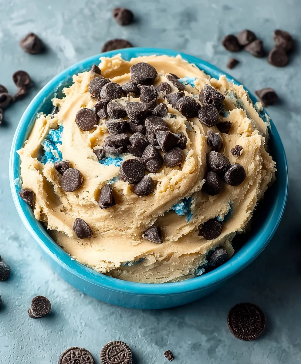 Cookie Monster Edible Cookie Dough Recipe