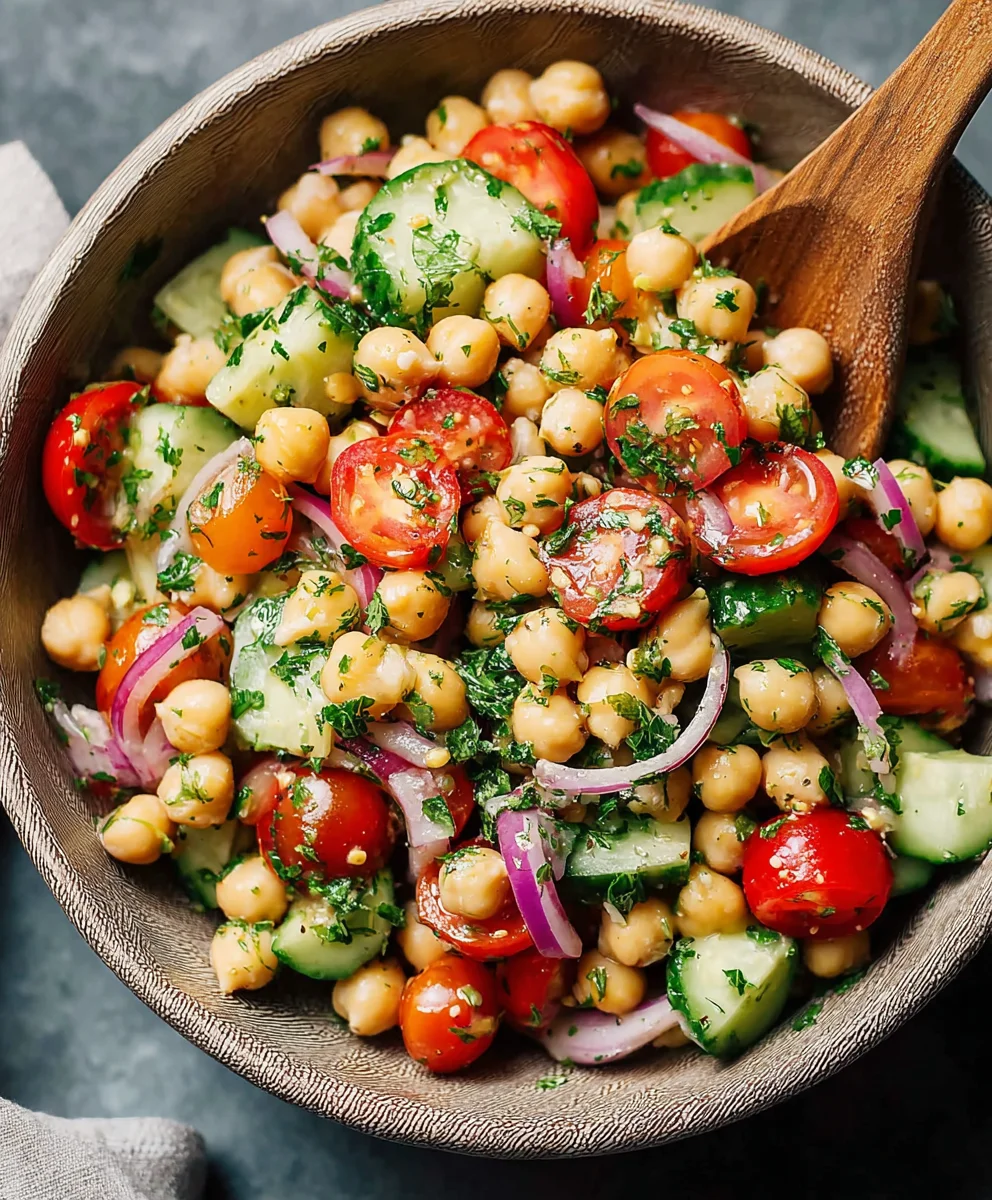 Easy Chickpea Salad Recipe - Quick & Delicious Lunch